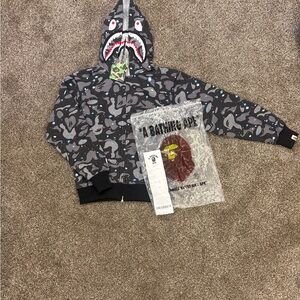 Bape Shark Hoodie - Black and Gray